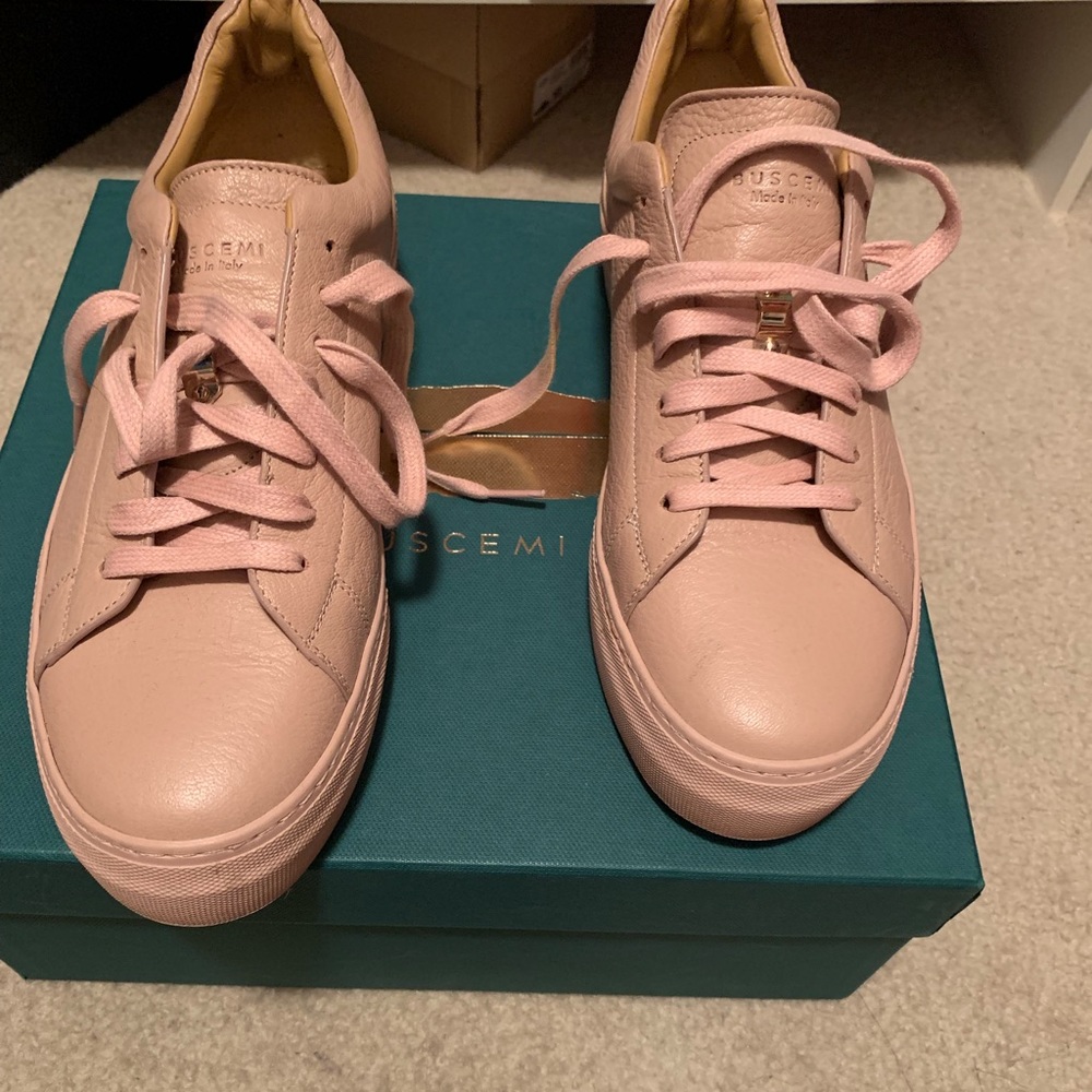 Buscemi designers ,pink real leather worn twice